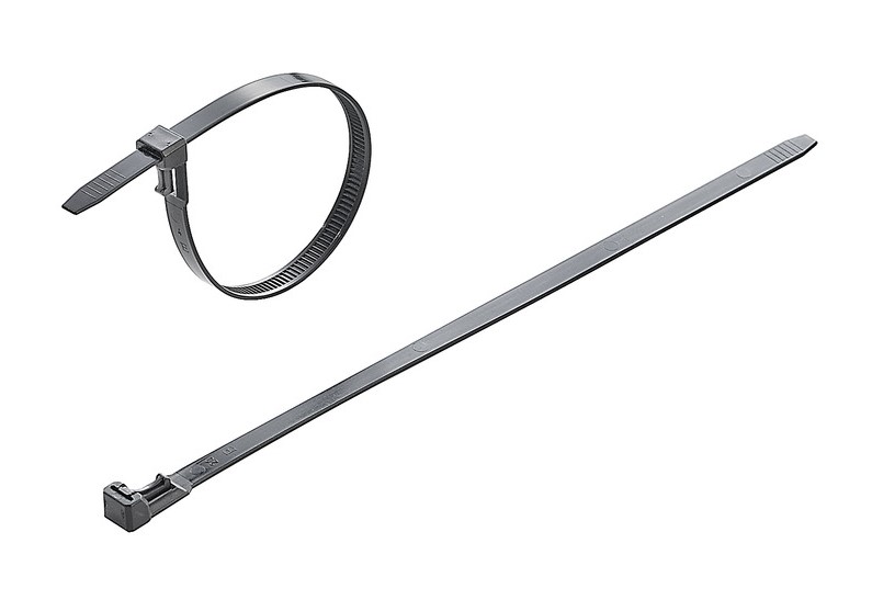 Kabeļu savilcēji 200x7.5mm 220N  melni (100 gab)